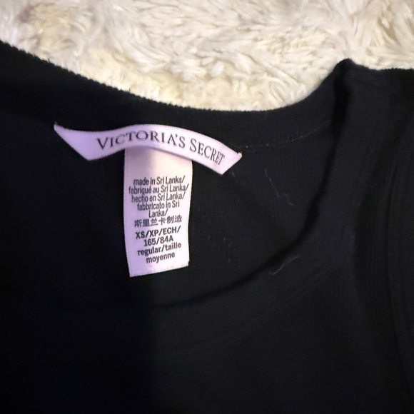 Victoria Secret Black Crop Sleeveless Women's Top- XS - Picture 2 of 3
